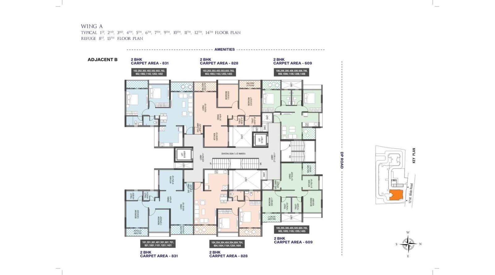 Yashada-Dreamsong--Floor-Plan-Wing-A-1-To-14th