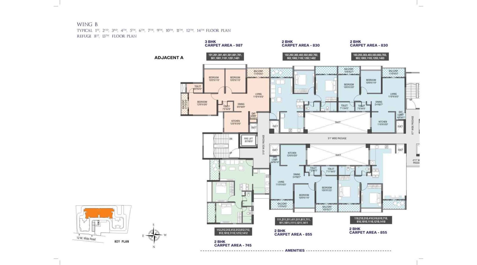 Yashada-Dreamsong--Floor-Plan-Wing-B-1-To-14th